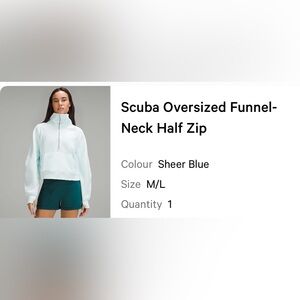 Lululemon Scuba Funnel Neck Half Zip